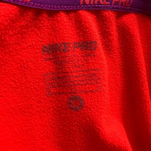 Nike Pro Youth Girls Atheltic Sweater Size M Orange Purple Features - Picture 8 of 8